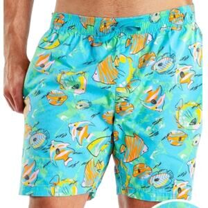 Tipsy Elves Men's Aquarium Fish Bowl Swim Shorts TE-MP74 Medium 7" Rise New